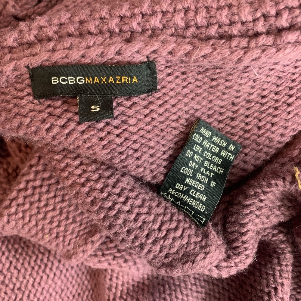 BCBGMAXAZRIA/Light Purple Belted  Crochet Cardigan - Picture 7 of 8